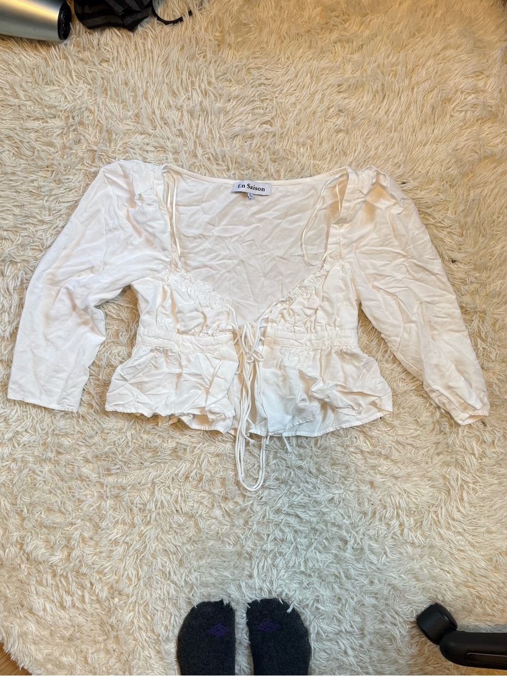 En Saison White Blouse